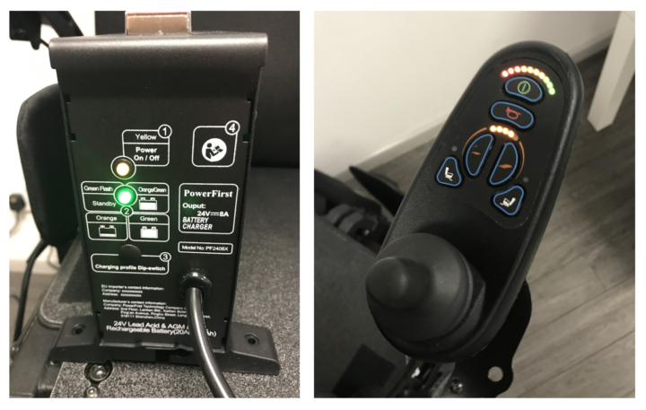 Power chair controller & battery charger